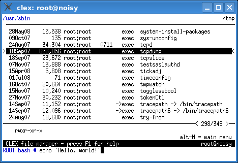 File panel screen